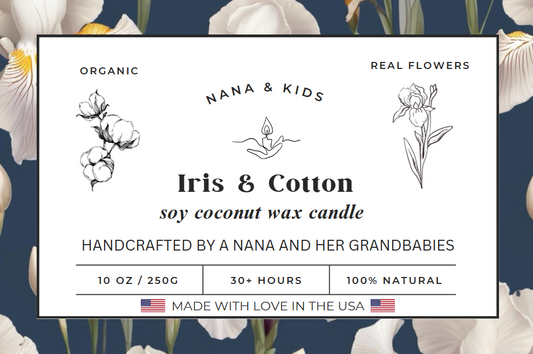 Iris & Cotton Candle - All Natural