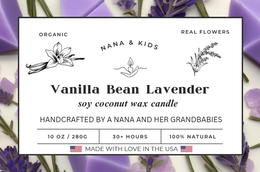 Vanilla Bean Lavender Candle - All Natural